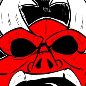 Boy With The Demon Mask