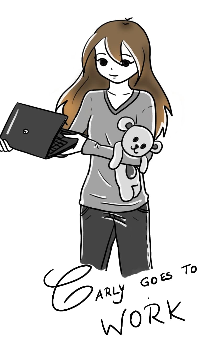 Carly goes to work