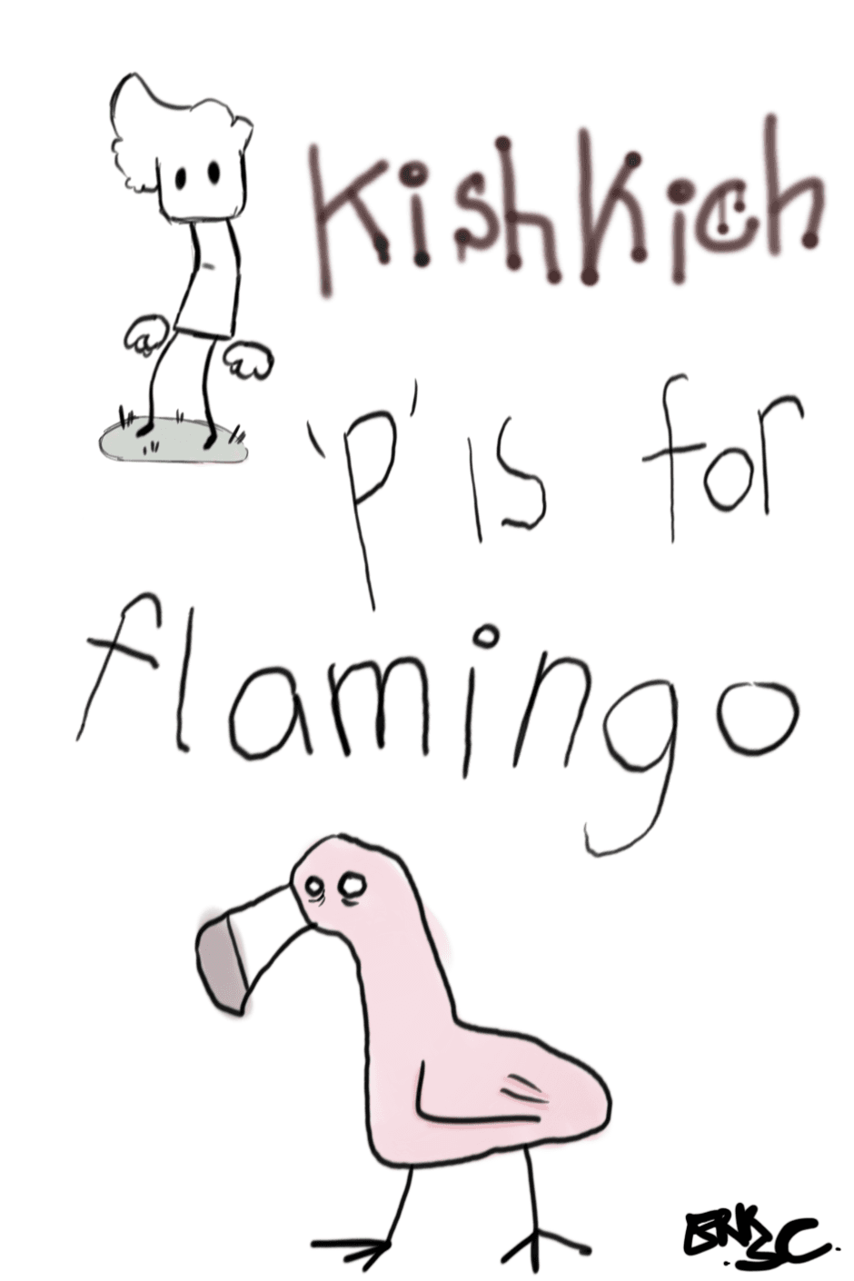 KishKich ‘P’ is for flamingo