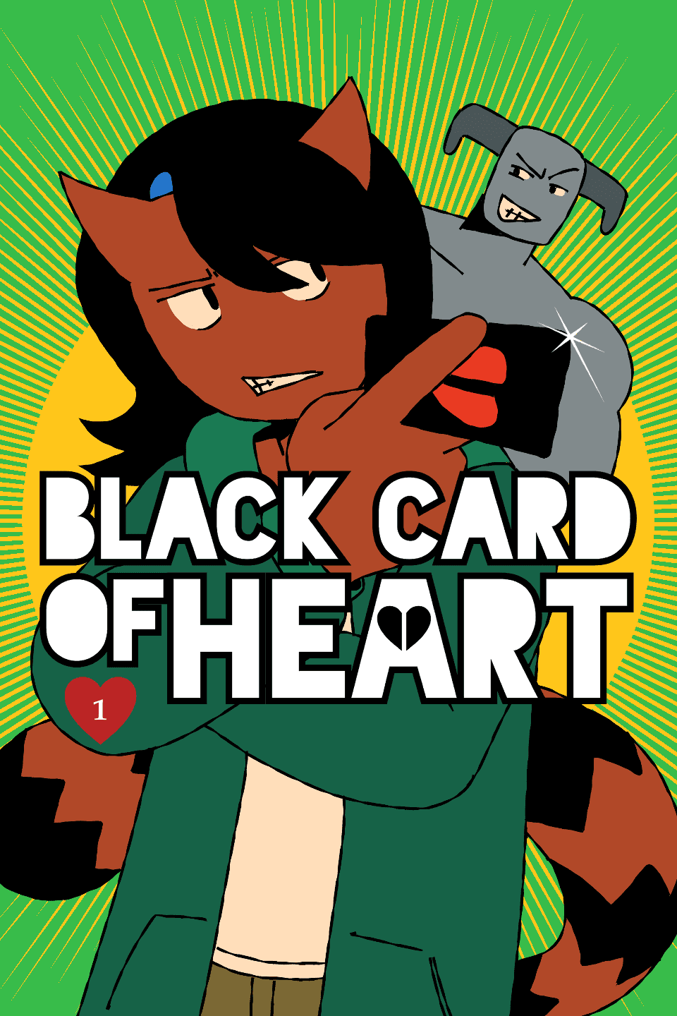 Black card of heart