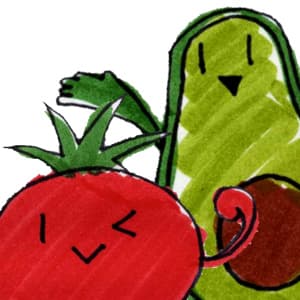 Aguacate con Tomate
